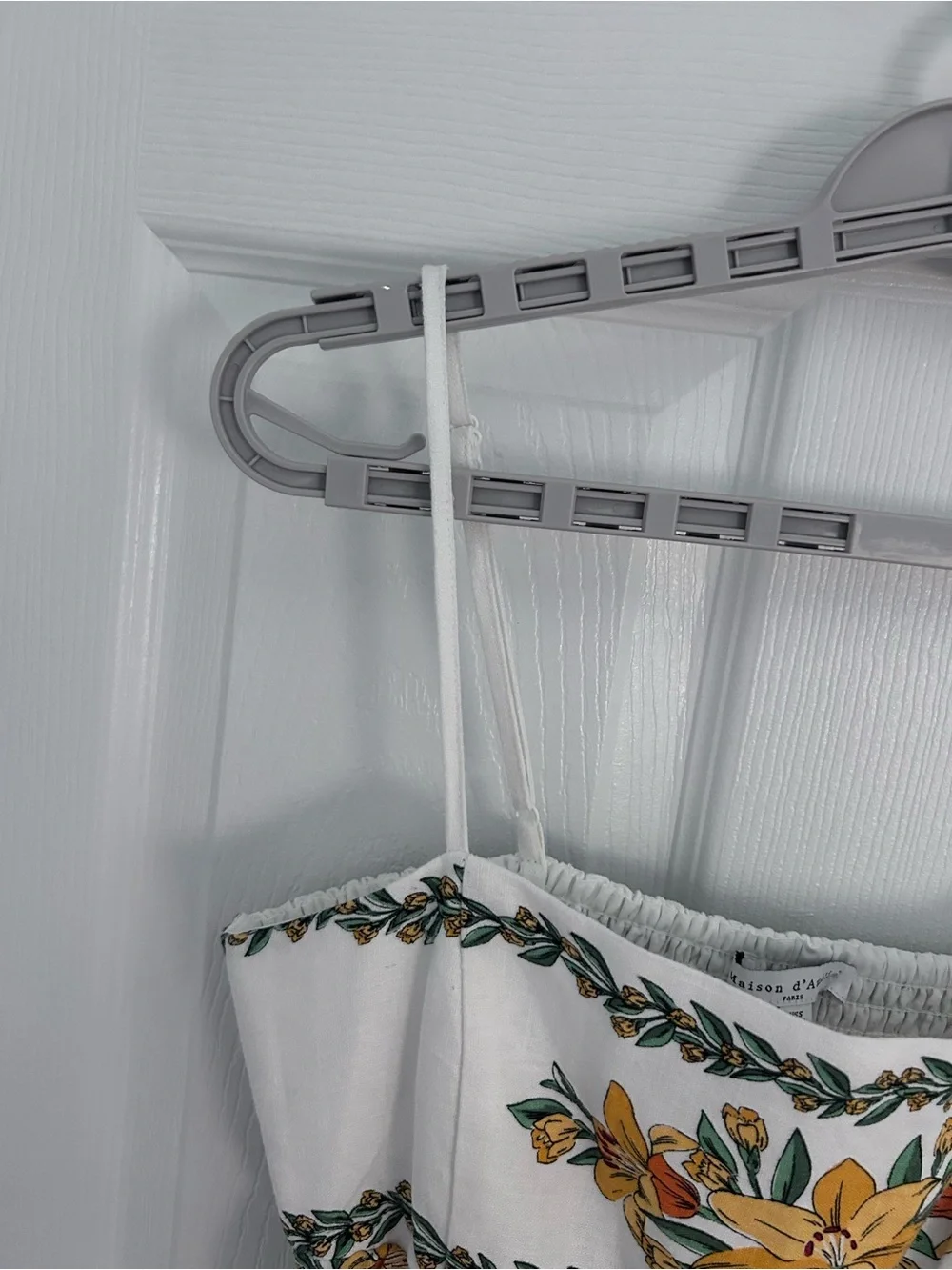 Maison d'Amélie Paris White Smocked Top Floral Dress. Size S - Picture 6 of 10